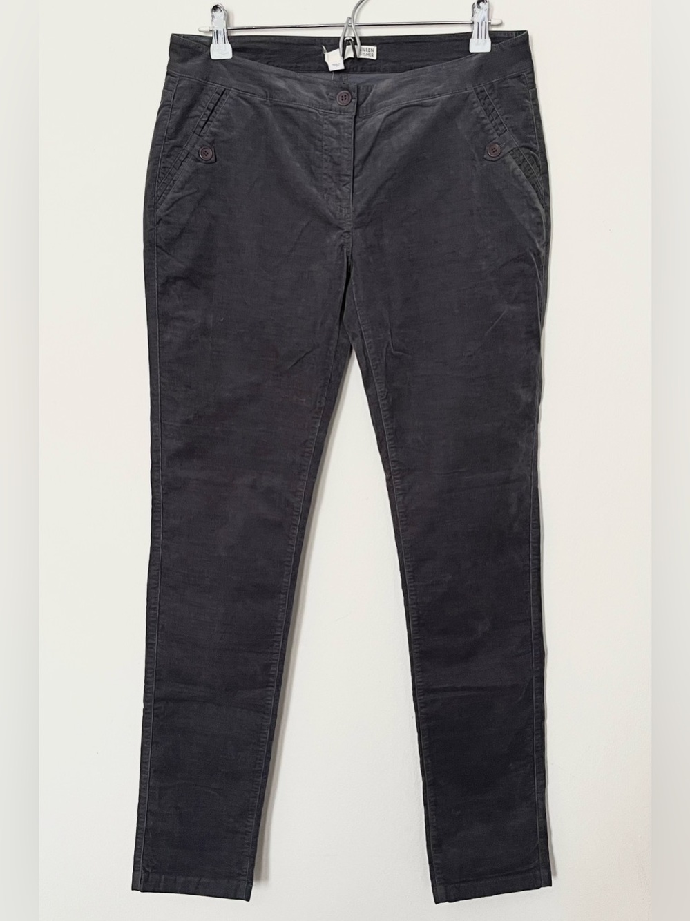 Eileen Fisher • S • Grey Slim Corduroy Pants